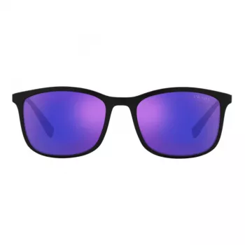 PRADA Linea Rossa Herren-Sonnenbrille PS01TS-16G05U, mattschwarzer Rahmen, graue verspiegelte Silbergläser, 55/19/140 mm