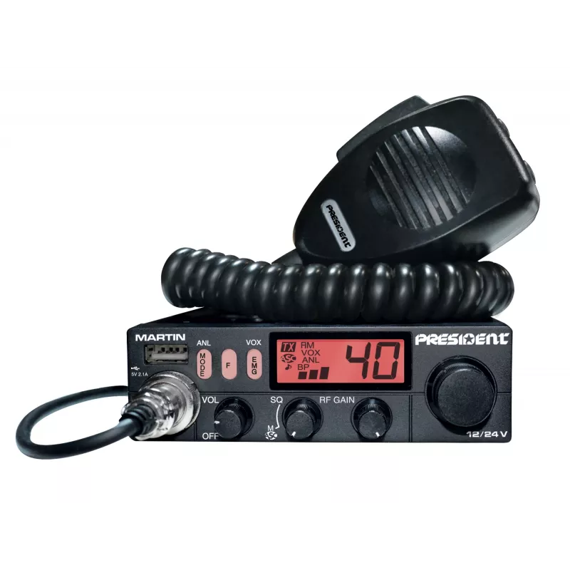 President Martin ASC CB Funkgerät AM/FM 12/24V
