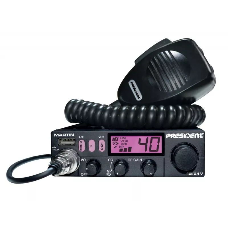 President Martin ASC CB Funkgerät AM/FM 12/24V