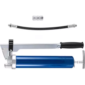 Pressol PRELIxx Blaue Handhebel-Fettpresse für 400 g Kartuschen, M10x1 Auslass mit Entlüftungsventil 14203 341