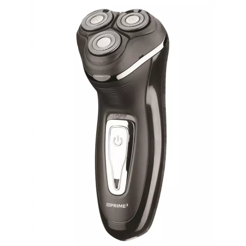 PRIME3 SRS11 Herren-Rotationsrasierer mit Pop-up-Trimmer, Schwarz/Silber