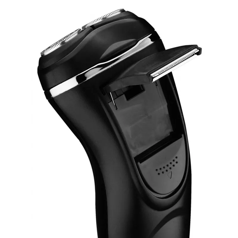 PRIME3 SRS11 Herren-Rotationsrasierer mit Pop-up-Trimmer, Schwarz/Silber
