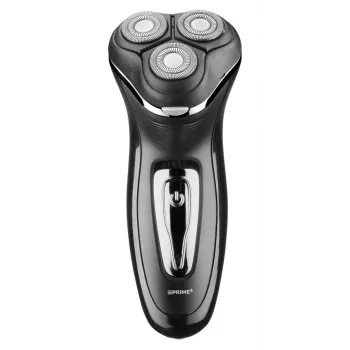 PRIME3 SRS11 Herren-Rotationsrasierer mit Pop-up-Trimmer, Schwarz/Silber