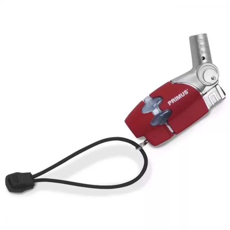 Primus PowerLighter III Spark Piezo Küchenanzünder – Rot, nachfüllbar mit Butangas, windfest, einstellbare Flamme, Outdoor & Camping