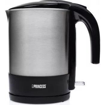 Princess 2892 Elektrischer Wasserkocher 1,7L 2200W Schwarz Kunststoff Edelstahl mit Wasserstandsanzeige und Überhitzungsschutz 01.236039.01.001
