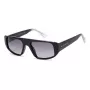 PRIVÉ REVAUX Herren-Sonnenbrille Good Vibes S807, eckig, schwarzer Rahmen, graue Gläser, UV400, 55-19-145 mm