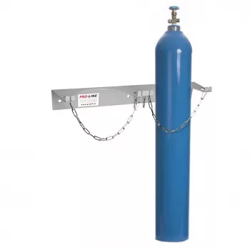 Pro-Line Wandhalterung für 1 Gasflasche, max. Durchmesser 250 mm, Industrieblau
