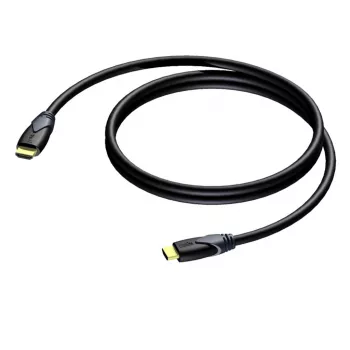 PROCAB CLV100/10 High Speed HDMI-Kabel mit Ethernet 10m Schwarz 4K 30Hz vergoldete Anschlüsse