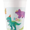 Procos Dino Party Pappbecher 200 ml, 8er-Pack, buntes Dinosaurier-Design 97975