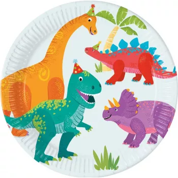Procos Dino Party Pappteller 23cm 8er-Pack 97973