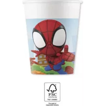 Procos Marvel Spider-Man Pappbecher 200ml 8er-Pack Partybecher 94877