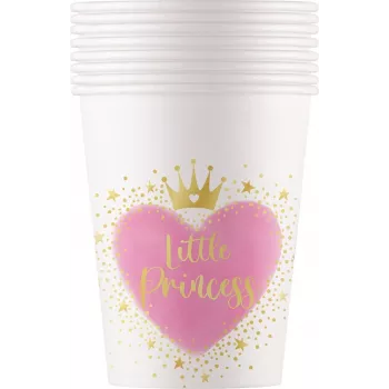 Procos My Little Princess Pappbecher 200ml 8er-Pack 96477