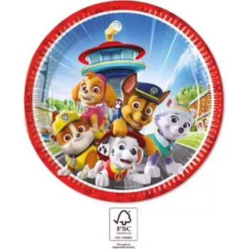 Procos Paw Patrol Pappteller 8er-Pack, 23 cm, Mehrfarbig 95597