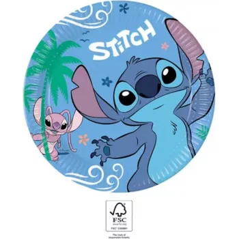 Procos Stitch & Angel Pappteller 8er-Pack 23cm Disney Lilo & Stitch Partygeschirr 96794