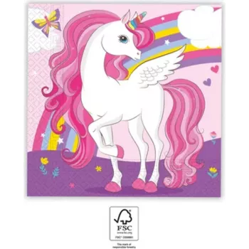 Procos Unicorn Rainbow 2-lagige Papierservietten 20er-Pack (93760)