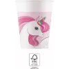 Procos Einhorn Regenbogen Pappbecher 200ml 8er Pack 93759