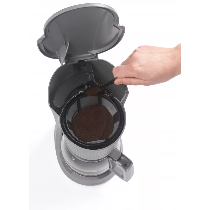 Progress EK6658PVDE Mellow Filterkaffeemaschine - 1,25 l, 900 W, Grau/Silber