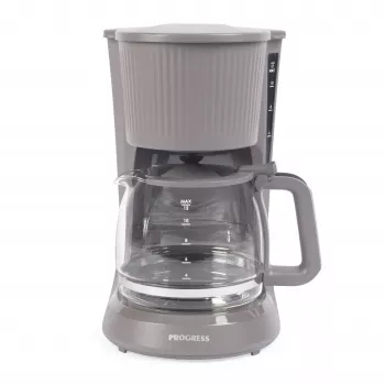 Progress EK6658PVDE Mellow Filterkaffeemaschine - 1,25 l, 900 W, Grau/Silber
