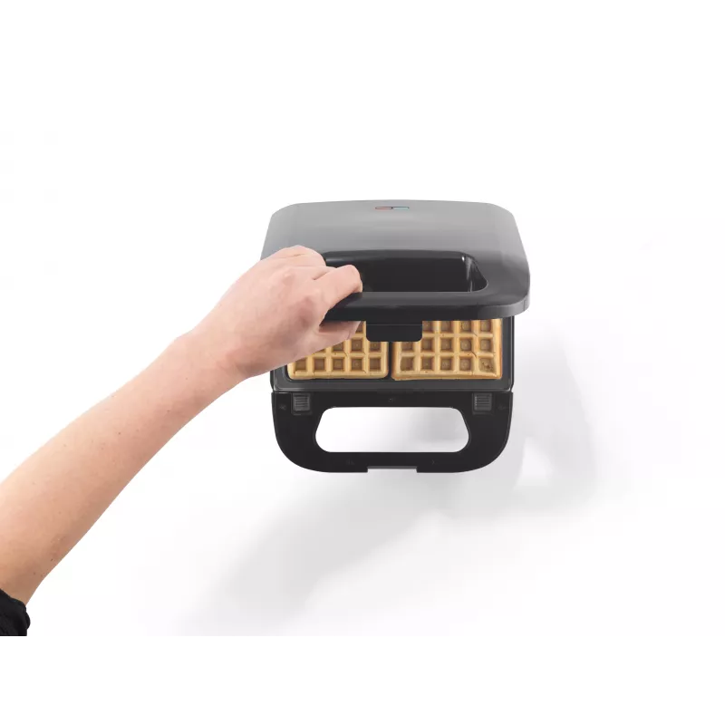 Progress EK6666PVDE 3-in-1 Snack Maker - Waffel-, Sandwich- & Donut-Maker, 900 W, Schwarz