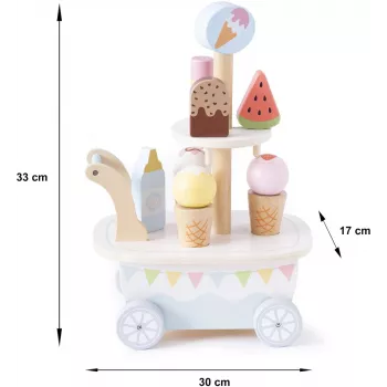 Promis LD04 Holz-Eiswagen-Spielzeug für Kinder