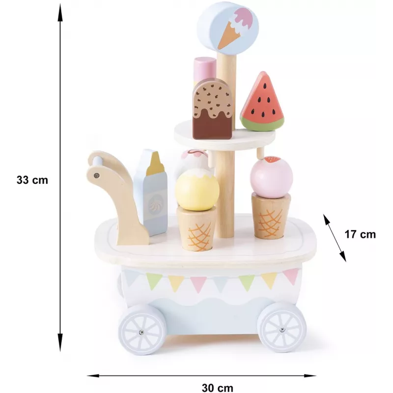 Promis LD04 Holz-Eiswagen-Spielzeug für Kinder