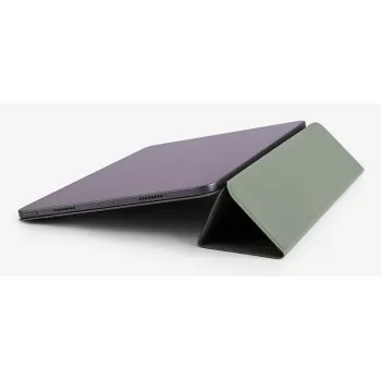 Schutzhülle für iPad Air 13 (2024/2025) – Anthrazitfarbenes Veganes Leder Folio mit Ständer, Magnetverschluss, Apple Pencil Unterstützung, Militärischer Fallschutz