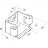 PSG 60.00P.80.19 Cantilever-Torlaufwagen-Set für 80x80x5 mm Schiene, 400 kg Tragkraft, 2 Laufwagen mit je 5 Stahlrollen, verzinkter Stahl