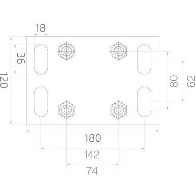 PSG 60.00P.80.19 Cantilever-Torlaufwagen-Set für 80x80x5 mm Schiene, 400 kg Tragkraft, 2 Laufwagen mit je 5 Stahlrollen, verzinkter Stahl