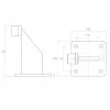 PSG 60.039.9005 Toranschlag-Puffer, EPDM-Gummi, Schwarz RAL 9005, 2-Loch-Schraubbefestigung, 70 mm Lochabstand, 11 mm Löcher, -30 °C bis +80 °C