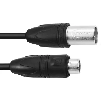 PSSO DMX-Kabel IP65 3-Pin XLR Stecker auf Buchse 20m Schwarz 30227843