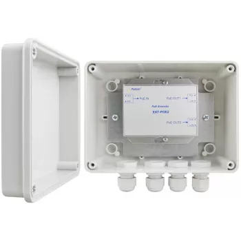 Pulsar EXT-POE2H PoE-Extender in hermetischem Gehäuse für 2 IP-Kameras