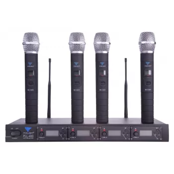 PULSAR PLL-400 UHF 4-Kanal Drahtloses Mikrofonsystem (4 Handmikrofone)