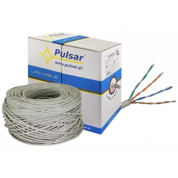PULSAR PU-NC201 Twisted Pair Kabel U/UTP, Cat 5e, 24AWG, Grau