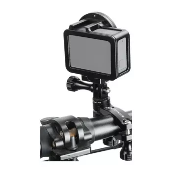 Puluz Aluminium-Lenkerhalterung mit 360-Grad-Drehung für Action-Kameras (Schwarz)