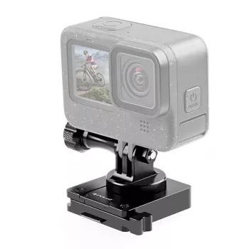 PULUZ Helmhalterung für Actionkameras (DJI, GoPro, Insta360) - Schwarz