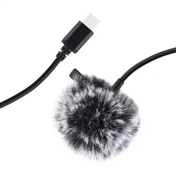 PULUZ Jack Tie Mikrofon mit Clip PU425 1,5m USB-C