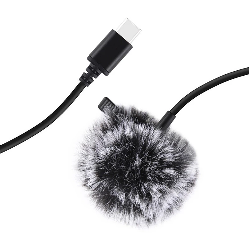 PULUZ Jack Tie Mikrofon mit Clip PU425 1,5m USB-C