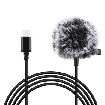 PULUZ Jack Tie Mikrofon mit Clip PU425 1,5m USB-C