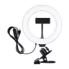 PULUZ PKT3120B 20 cm Professionelles Ringlicht für Vlogging, Live-Streaming & Make-up – 80 LEDs, 10W, 3000K-6500K, 10 Stufen dimmbar, mit Monitor-Clip & Handyhalterung – Schwarz