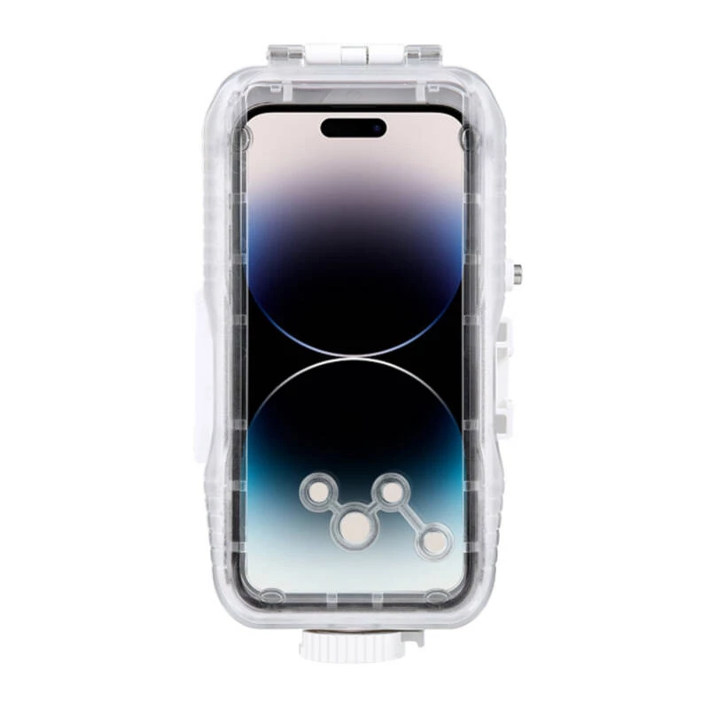 PULUZ Plastic Waterproof Case für iPhone 15 Plus/15 Pro Max/14 Plus/14 Pro Max/13 Pro Max/12 Pro Max/11 Pro Max (Weiß)