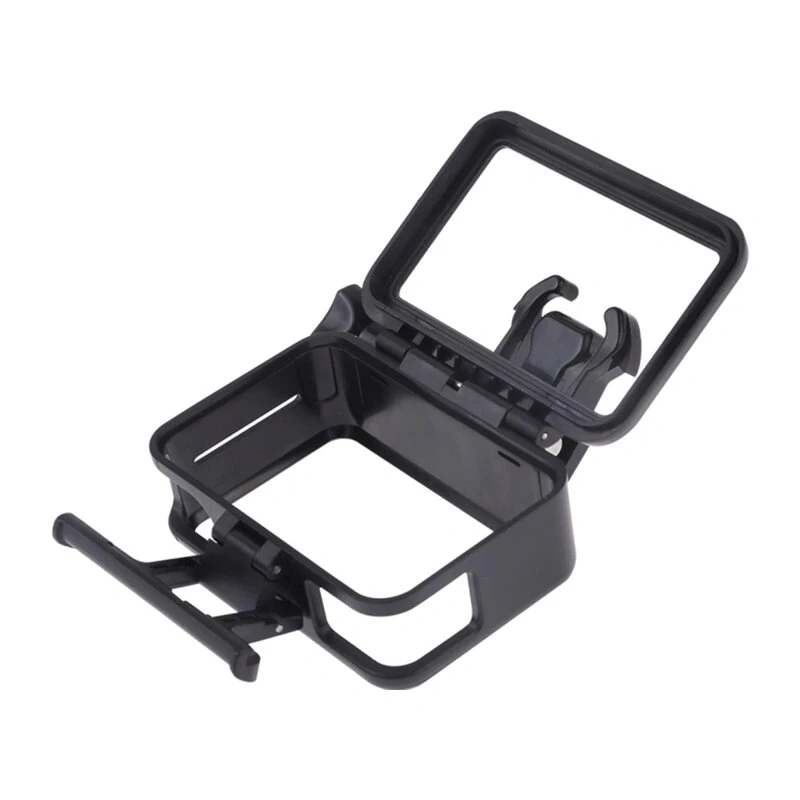 Puluz Schutzhülle für DJI Osmo Action - Schwarzer PC-Rahmen mit Kaltgeräteschuh-Halterung, Schnellspannverschluss