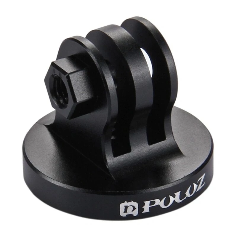 PULUZ PU145B CNC Aluminiumlegierung Action-Kamera Halterung Adapter mit 1/4 Zoll Stativgewinde, Schwarz