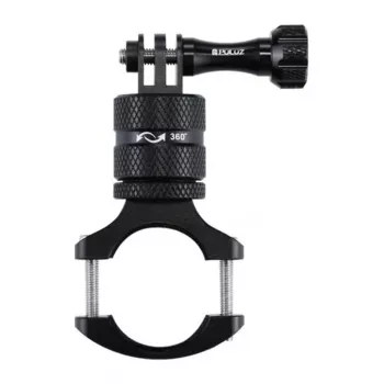 PULUZ PU223B 360-Grad-Drehung Fahrrad-Aluminium-Lenker-Halterung für Smartphone - Schwarz