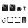 PULUZ PU3153B Drahtloses Lavalier-Mikrofon 1 TX + 1 RX, 2,4 GHz, USB-C, omnidirektionaler Kondensator, Rauschunterdrückung, Plug-and-Play für Android & PC