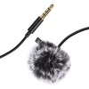 PULUZ PU424 Lavalier-Mikrofon 1,5 m 3,5 mm TRRS omnidirektionales Kondensator-Ansteckmikrofon für Smartphones, DSLR-Kameras, Laptops - Schwarz