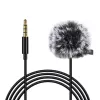 PULUZ PU424 Lavalier-Mikrofon 1,5 m 3,5 mm TRRS omnidirektionales Kondensator-Ansteckmikrofon für Smartphones, DSLR-Kameras, Laptops - Schwarz