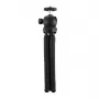 PULUZ PU435 Mini Octopus Stativ Flexibles Biegbares Stativ mit 360° Kugelkopf und Handyhalterung für Smartphones, Kompaktkameras, Action-Kameras, kleine spiegellose Kameras, max. Belastung 1,2 kg, Schwarz