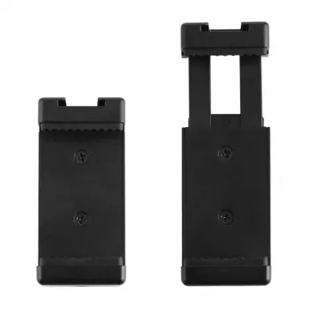 PULUZ PU448B Smartphone-Stativhalterung, Federklemmung mit 1/4 inch-20-Gewinde, passt für 55-85 mm Smartphones, schwarzes ABS