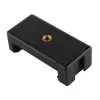 PULUZ PU448B Smartphone-Stativhalterung, Federklemmung mit 1/4 inch-20-Gewinde, passt für 55-85 mm Smartphones, schwarzes ABS