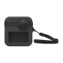 PULUZ PU454B Silikonhülle für GoPro Max mit Objektivschutz und Handgelenkschlaufe, Schwarz